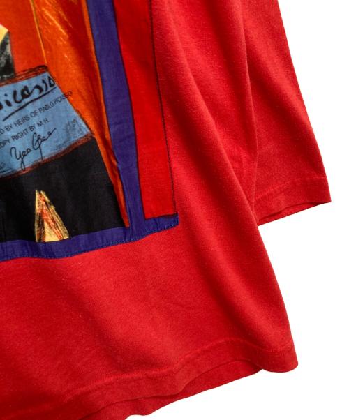 Fast Fashion Of California（Fast Fashion Of California）Fast Fashion Of California (Fast Fashion Of California) ピカソ アートロングスリーブカットソー レッド サイズ:ONESIZEの古着・服飾アイテム