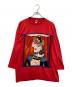 Fast Fashion Of California（Fast Fashion Of California）の古着「ピカソ アートロングスリーブカットソー」｜レッド