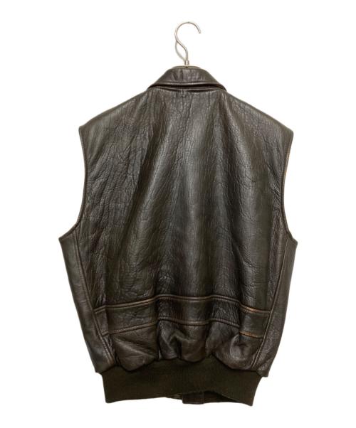 AVIREX（アヴィレックス）AVIREX (アヴィレックス) B-9レザーベスト ブラウン サイズ:Mの古着・服飾アイテム