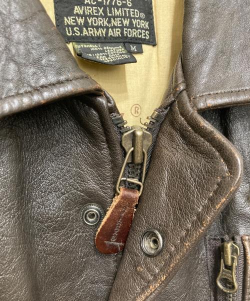 AVIREX（アヴィレックス）AVIREX (アヴィレックス) B-9レザーベスト ブラウン サイズ:Mの古着・服飾アイテム