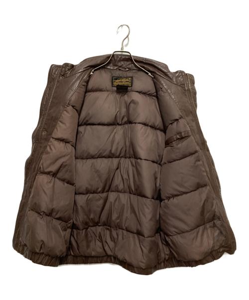 Eddie Bauer（エディーバウアー）Eddie Bauer (エディーバウアー) 80’s レザーダウンベスト ブラウン サイズ:Lの古着・服飾アイテム