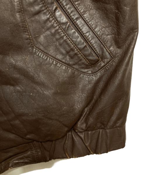Eddie Bauer（エディーバウアー）Eddie Bauer (エディーバウアー) 80’s レザーダウンベスト ブラウン サイズ:Lの古着・服飾アイテム