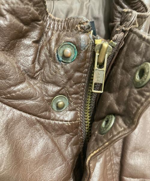 Eddie Bauer（エディーバウアー）Eddie Bauer (エディーバウアー) 80’s レザーダウンベスト ブラウン サイズ:Lの古着・服飾アイテム
