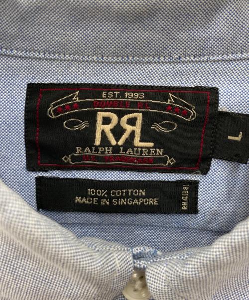 RRL（ダブルアールエル）RRL (ダブルアールエル) 90’s ボタンダウンプルオーバーシャツ ブルー サイズ:Ⅼの古着・服飾アイテム