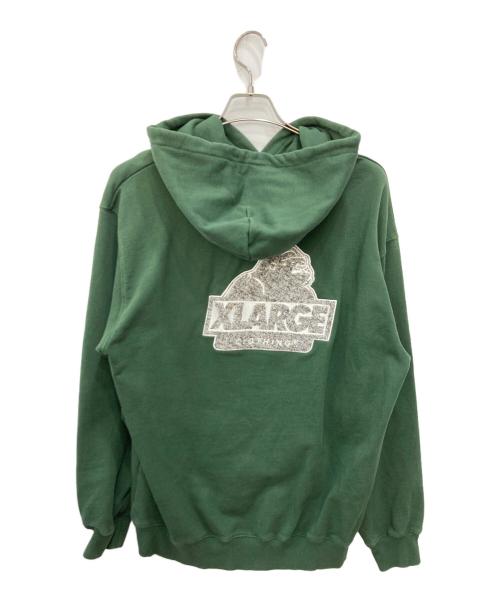 X-LARGE（エクストララージ）X-LARGE (エクストララージ) CHENILLE SLANTED OG HOODED グリーン サイズ:Ⅼの古着・服飾アイテム
