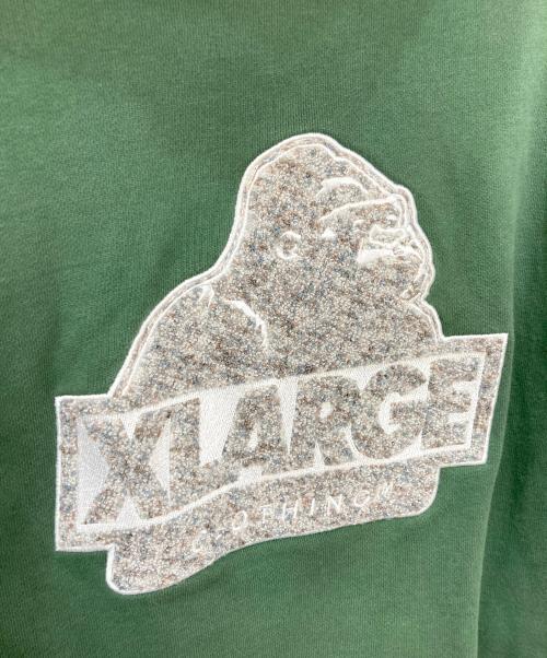 X-LARGE（エクストララージ）X-LARGE (エクストララージ) CHENILLE SLANTED OG HOODED グリーン サイズ:Ⅼの古着・服飾アイテム