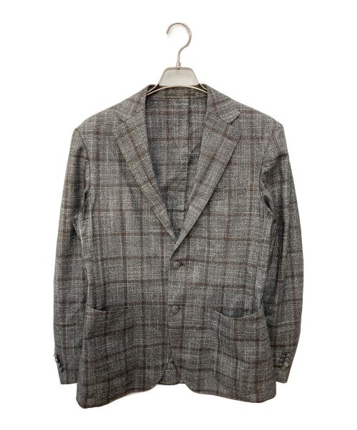 ANGLAIS（アングレー）ANGLAIS (アングレー) カシミヤシルクブレンドテーラードジャケット ブラウン サイズ:48の古着・服飾アイテム