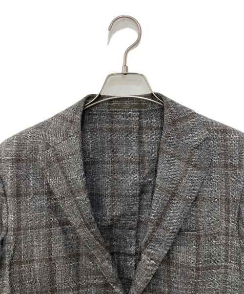 ANGLAIS（アングレー）ANGLAIS (アングレー) カシミヤシルクブレンドテーラードジャケット ブラウン サイズ:48の古着・服飾アイテム