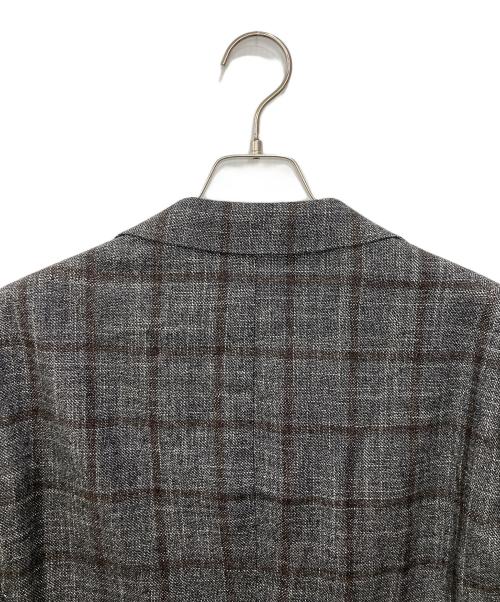 ANGLAIS（アングレー）ANGLAIS (アングレー) カシミヤシルクブレンドテーラードジャケット ブラウン サイズ:48の古着・服飾アイテム