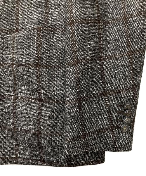 ANGLAIS（アングレー）ANGLAIS (アングレー) カシミヤシルクブレンドテーラードジャケット ブラウン サイズ:48の古着・服飾アイテム
