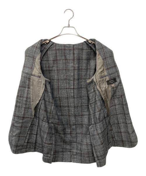 ANGLAIS（アングレー）ANGLAIS (アングレー) カシミヤシルクブレンドテーラードジャケット ブラウン サイズ:48の古着・服飾アイテム