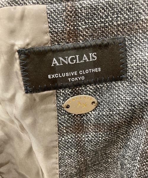 ANGLAIS（アングレー）ANGLAIS (アングレー) カシミヤシルクブレンドテーラードジャケット ブラウン サイズ:48の古着・服飾アイテム