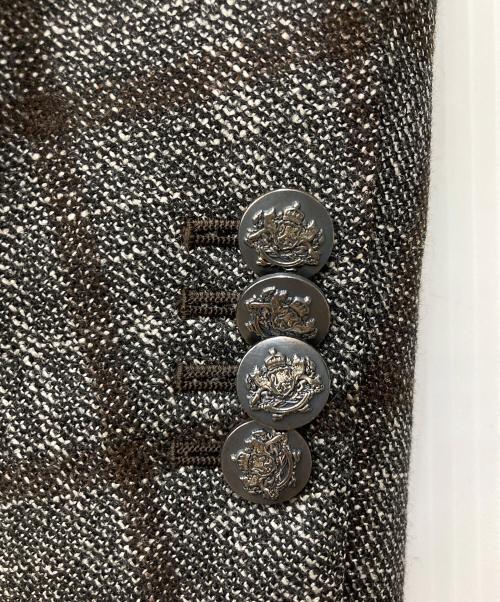 ANGLAIS（アングレー）ANGLAIS (アングレー) カシミヤシルクブレンドテーラードジャケット ブラウン サイズ:48の古着・服飾アイテム