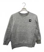 THE NORTH FACEザ ノース フェイス）の古着「スクエアロゴクルー」｜グレー