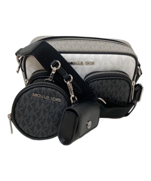 MICHAEL KORS（マイケルコース）MICHAEL KORS (マイケルコース) JET SET ITEM ポケット クロスボディ ウィズ アタッチ ミディアム ホワイト×ブラックの古着・服飾アイテム