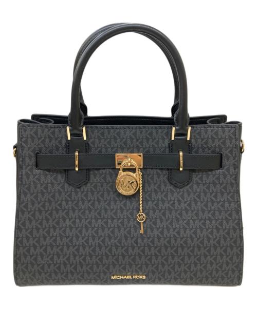 MICHAEL KORS（マイケルコース）MICHAEL KORS (マイケルコース) HAMILTON サッチェル ミディアム ブラックの古着・服飾アイテム