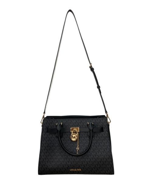 MICHAEL KORS（マイケルコース）MICHAEL KORS (マイケルコース) HAMILTON サッチェル ミディアム ブラックの古着・服飾アイテム
