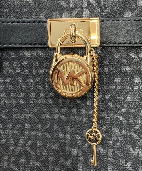 MICHAEL KORS（マイケルコース）MICHAEL KORS (マイケルコース) HAMILTON サッチェル ミディアム ブラックの古着・服飾アイテム