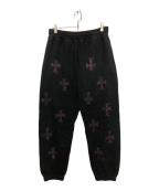 unknown×A'GEM/9アンノウン×エージェムナイン）の古着「Cross Rhinestone Jogger②」｜ブラック