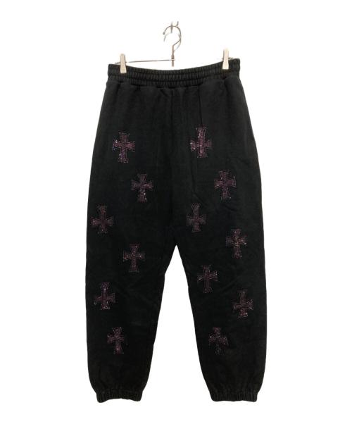unknown（アンノウン）Unknown (アンノウン) A'GEM/9 (エージェムナイン) Cross Rhinestone Jogger② ブラック サイズ:Lの古着・服飾アイテム
