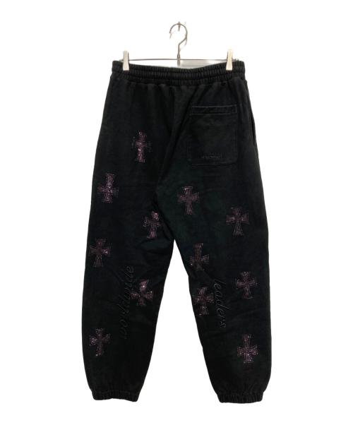 unknown（アンノウン）Unknown (アンノウン) A'GEM/9 (エージェムナイン) Cross Rhinestone Jogger② ブラック サイズ:Lの古着・服飾アイテム