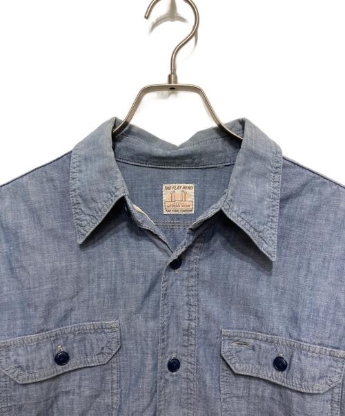 THE FLAT HEAD（ザ・フラットヘッド）THE FLAT HEAD (ザ・フラットヘッド) ワークシャツ インディゴ サイズ:	SIZE 40の古着・服飾アイテム