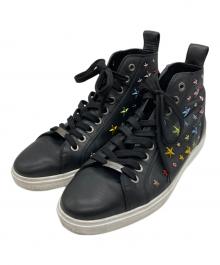 JIMMY CHOO（ジミーチュウ）の古着「カラースタッズハイカットスニーカー」｜ブラック
