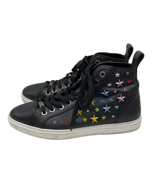 JIMMY CHOO（ジミーチュウ）JIMMY CHOO (ジミーチュウ) カラースタッズハイカットスニーカー ブラック サイズ:SIZE 43の古着・服飾アイテム