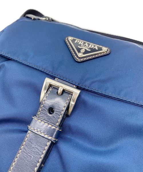 PRADA（プラダ）PRADA (プラダ) ナイロンショルダーバッグ ネイビーの古着・服飾アイテム