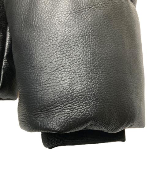 ZARA（ザラ）ZARA (ザラ) LEATHER EFFECT PUFFER JACKET ブラック サイズ:Mの古着・服飾アイテム