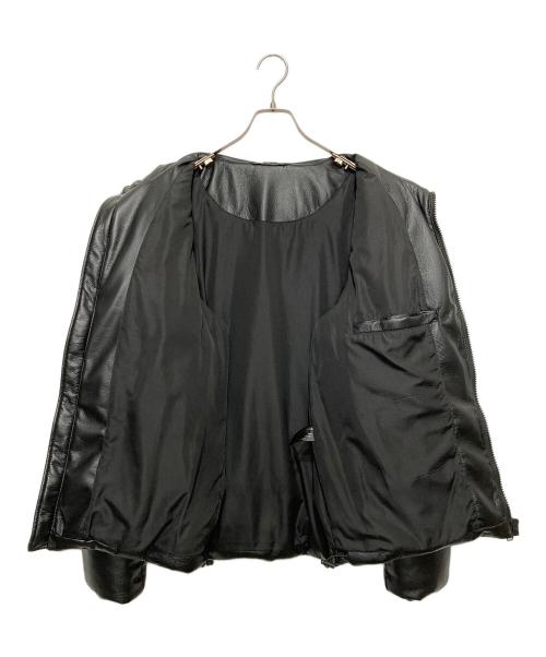 ZARA（ザラ）ZARA (ザラ) LEATHER EFFECT PUFFER JACKET ブラック サイズ:Mの古着・服飾アイテム