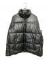ZARA（ザラ）の古着「LEATHER EFFECT PUFFER JACKET」｜ブラック