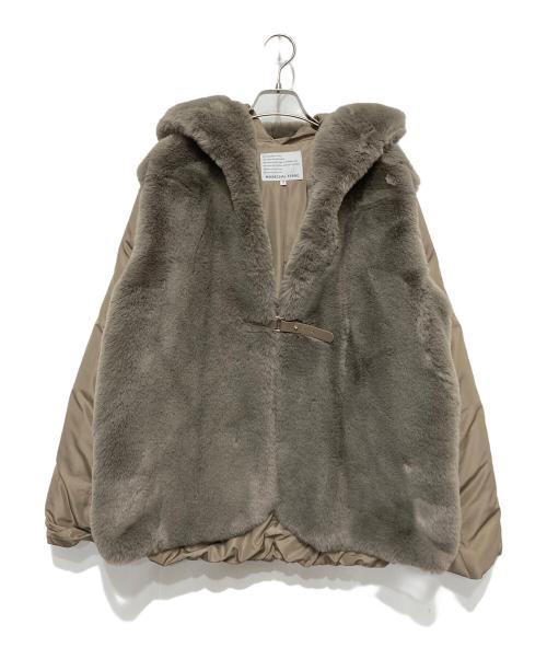 MARECHAL TERRE（マルシャルテル）MARECHAL TERRE (マルシャルテル) ファー×ダウンフーディーブルゾン カーキ×グレー サイズ:2の古着・服飾アイテム