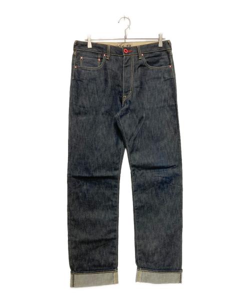 CUNE（キューン）CUNE (キューン) 2連うさぎペイントデニムパンツ インディゴ サイズ:W34の古着・服飾アイテム