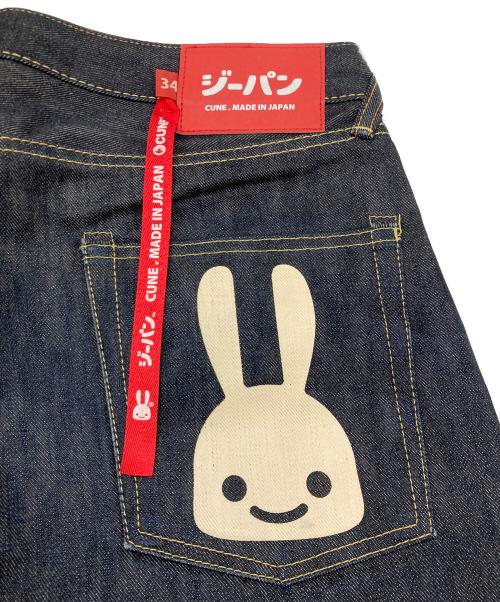 CUNE（キューン）CUNE (キューン) 2連うさぎペイントデニムパンツ インディゴ サイズ:W34の古着・服飾アイテム
