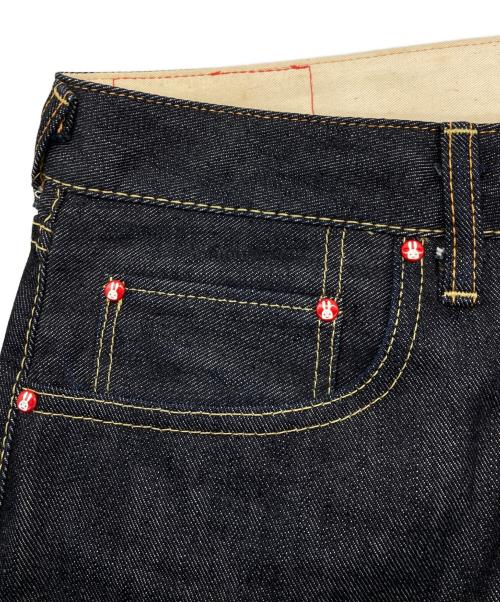 CUNE（キューン）CUNE (キューン) 4連うさぎペイントデニムパンツ インディゴ サイズ:W34の古着・服飾アイテム