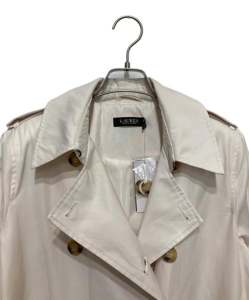 LAUREN RALPH LAUREN（ローレン ラルフ ローレン）LAUREN RALPH LAUREN (ローレン ラルフ ローレン) ベルテッドトレンチコート アイボリー サイズ:M 未使用品の古着・服飾アイテム