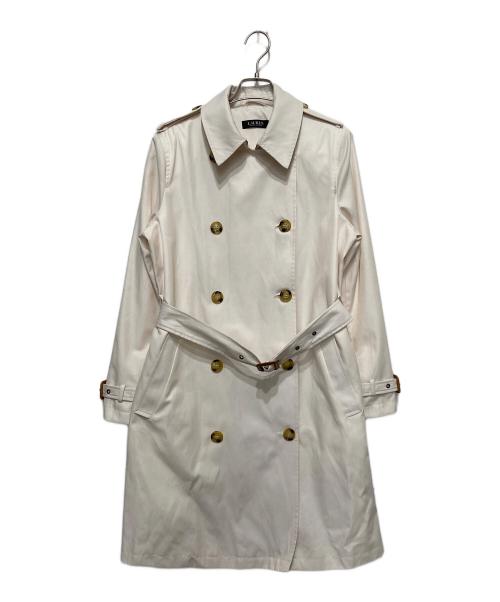 LAUREN RALPH LAUREN（ローレン ラルフ ローレン）LAUREN RALPH LAUREN (ローレン ラルフ ローレン) ベルテッドトレンチコート アイボリー サイズ:M 未使用品の古着・服飾アイテム