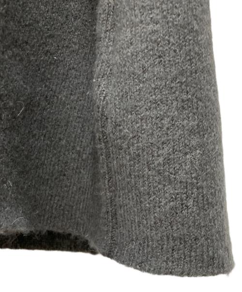 Snidel（スナイデル）Snidel (スナイデル) ファーフードニットコート グレー サイズ:FREEの古着・服飾アイテム
