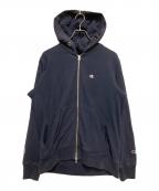 Champion×BEAMSチャンピオン×ビームス）の古着「バックプリントジップパーカー」｜ネイビー