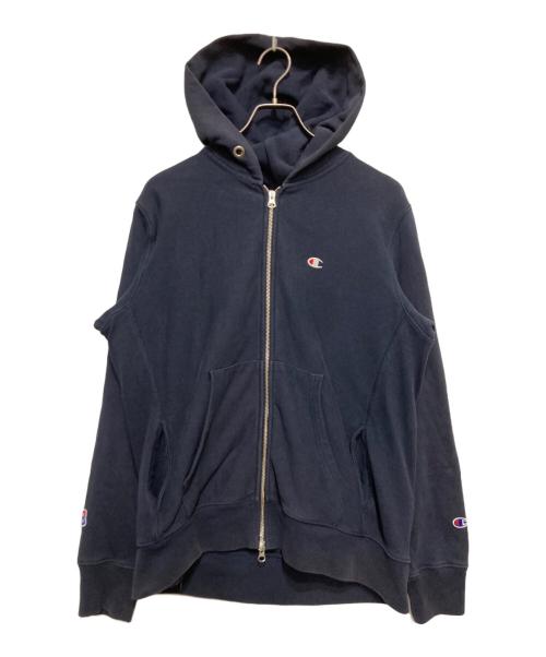 Champion（チャンピオン）Champion (チャンピオン) BEAMS (ビームス) バックプリントジップパーカー ネイビー サイズ:LARGEの古着・服飾アイテム