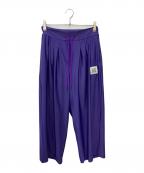 FUMITO GANRYUフミトガンリュウ）の古着「Rash tucked slacks」｜パープル