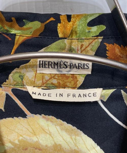 HERMES（エルメス）HERMES (エルメス) シルクシャツ ブラック サイズ:40の古着・服飾アイテム