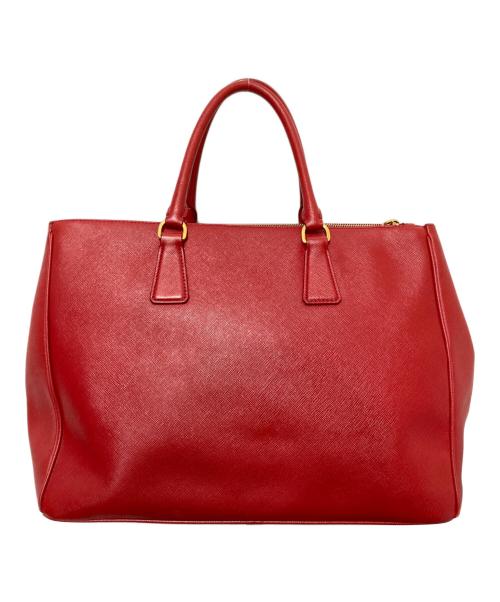 PRADA（プラダ）PRADA (プラダ) サファイア―ノハンドバッグ レッドの古着・服飾アイテム