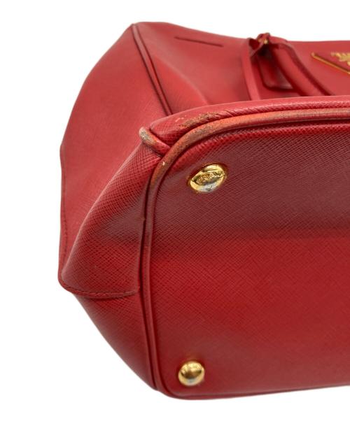 PRADA（プラダ）PRADA (プラダ) サファイア―ノハンドバッグ レッドの古着・服飾アイテム