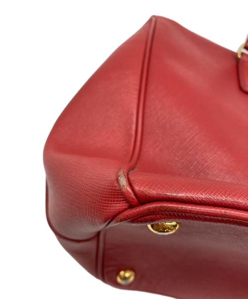 PRADA（プラダ）PRADA (プラダ) サファイア―ノハンドバッグ レッドの古着・服飾アイテム