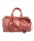 MIU MIUミュウミュウ）の古着「VITELLO LUX 2WAY BAG」｜ピンク