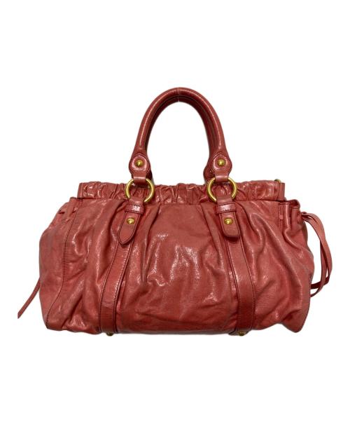 MIU MIU（ミュウミュウ）MIU MIU (ミュウミュウ) VITELLO LUX 2WAY BAG ピンクの古着・服飾アイテム