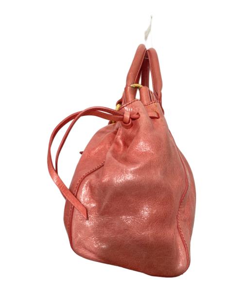 MIU MIU（ミュウミュウ）MIU MIU (ミュウミュウ) VITELLO LUX 2WAY BAG ピンクの古着・服飾アイテム