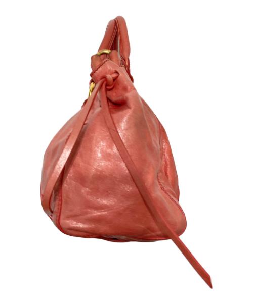 MIU MIU（ミュウミュウ）MIU MIU (ミュウミュウ) VITELLO LUX 2WAY BAG ピンクの古着・服飾アイテム